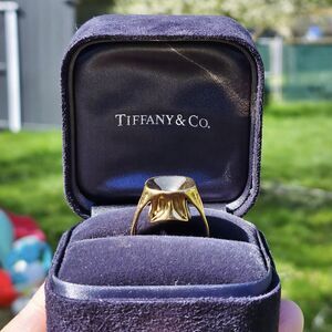 RARE Vintage 1985 Tiffany & Co. Elsa Peretti Sculptural 18k Yellow Gold Ring